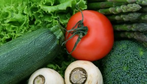 healthy cherry tomato, lettuce and vegetables