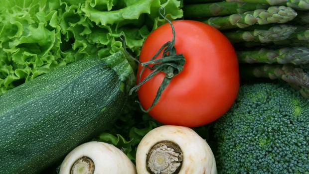 healthy cherry tomato, lettuce and vegetables