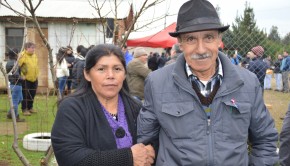 Juana Melin y Juan Valdés dueños del predio donde se instaló el módulo