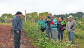 Agricultores en terreno